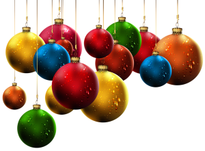 colorful christmas ormanents